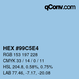 Color code: HEX #99C5E4 | qconv.com