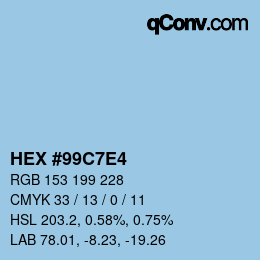 Color code: HEX #99C7E4 | qconv.com