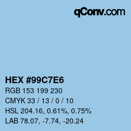 Color code: HEX #99C7E6 | qconv.com