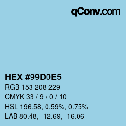 Color code: HEX #99D0E5 | qconv.com