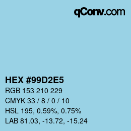 Color code: HEX #99D2E5 | qconv.com