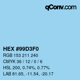 Color code: HEX #99D3F0 | qconv.com