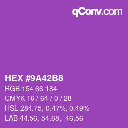 Color code: HEX #9A42B8 | qconv.com