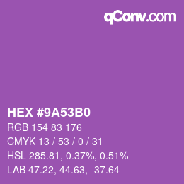 Color code: HEX #9A53B0 | qconv.com