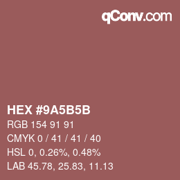 Farbcode: HEX #9A5B5B | qconv.com