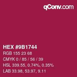 Color code: HEX #9B1744 | qconv.com