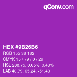 Código de color: HEX #9B26B6 | qconv.com