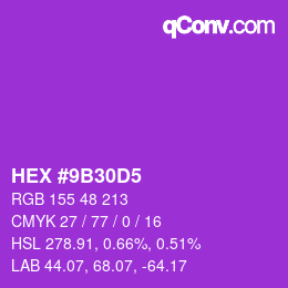 Color code: HEX #9B30D5 | qconv.com