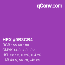 Color code: HEX #9B3CB4 | qconv.com
