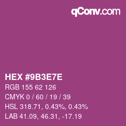 Color code: HEX #9B3E7E | qconv.com