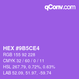 カラーコード: HEX #9B5CE4 | qconv.com