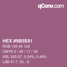 Color code: HEX #9B5E81 | qconv.com