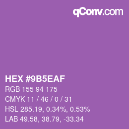 Color code: HEX #9B5EAF | qconv.com