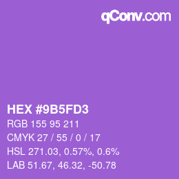 颜色代码: HEX #9B5FD3 | qconv.com