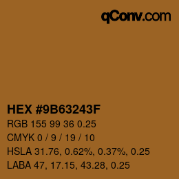 Code couleur: HEX #9B63243F | qconv.com