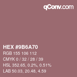 Color code: HEX #9B6A70 | qconv.com
