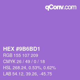 Color code: HEX #9B6BD1 | qconv.com