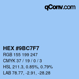 Color code: HEX #9BC7F7 | qconv.com