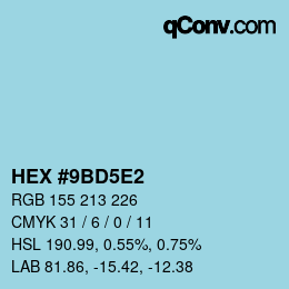 Color code: HEX #9BD5E2 | qconv.com