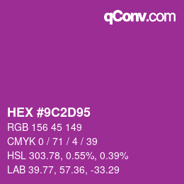 Color code: HEX #9C2D95 | qconv.com