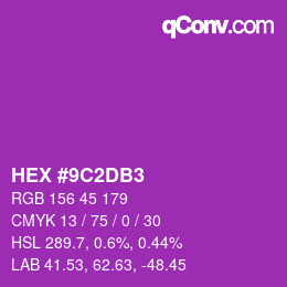 Color code: HEX #9C2DB3 | qconv.com
