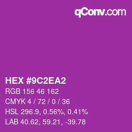 Color code: HEX #9C2EA2 | qconv.com