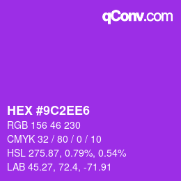 Color code: HEX #9C2EE6 | qconv.com