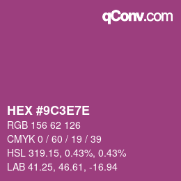 Código de color: HEX #9C3E7E | qconv.com