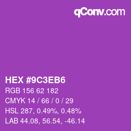 Código de color: HEX #9C3EB6 | qconv.com