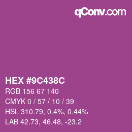 Código de color: HEX #9C438C | qconv.com