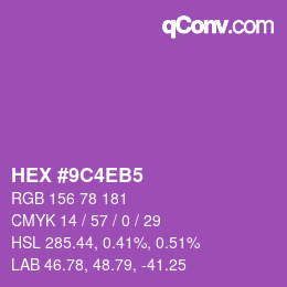 Color code: HEX #9C4EB5 | qconv.com