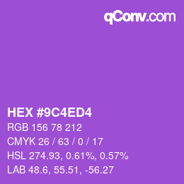 Color code: HEX #9C4ED4 | qconv.com