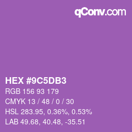 Color code: HEX #9C5DB3 | qconv.com