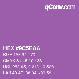 Farbcode: HEX #9C5EAA | qconv.com