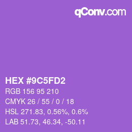 Color code: HEX #9C5FD2 | qconv.com