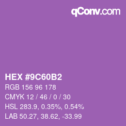 Color code: HEX #9C60B2 | qconv.com