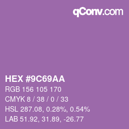 Código de color: HEX #9C69AA | qconv.com