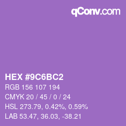 Color code: HEX #9C6BC2 | qconv.com