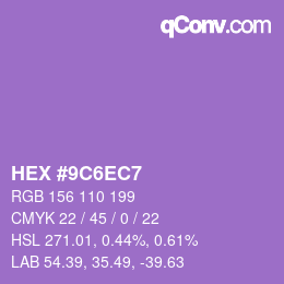 Color code: HEX #9C6EC7 | qconv.com