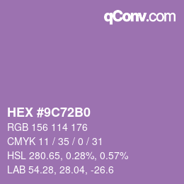 Color code: HEX #9C72B0 | qconv.com