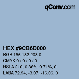 Color code: HEX #9CB6D000 | qconv.com