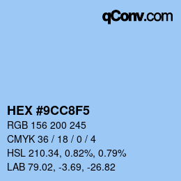 Color code: HEX #9CC8F5 | qconv.com