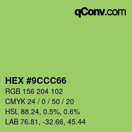 Color code: HEX #9CCC66 | qconv.com