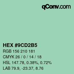 Color code: HEX #9CD2B5 | qconv.com