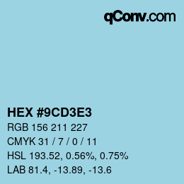 Color code: HEX #9CD3E3 | qconv.com