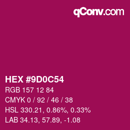 Color code: HEX #9D0C54 | qconv.com