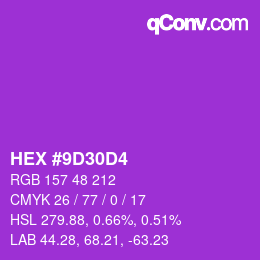 Color code: HEX #9D30D4 | qconv.com