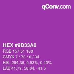 Color code: HEX #9D33A8 | qconv.com