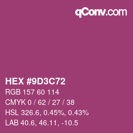 Color code: HEX #9D3C72 | qconv.com