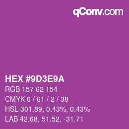 Color code: HEX #9D3E9A | qconv.com